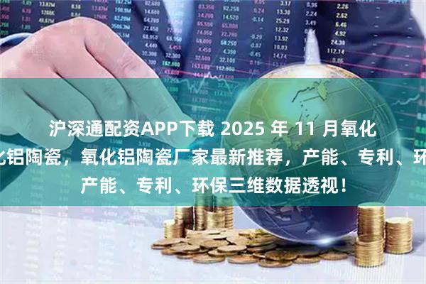 沪深通配资APP下载 2025 年 11 月氧化铝陶瓷，江苏氧化铝陶瓷，氧化铝陶瓷厂家最新推荐，产能、专利、环保三维数据透视！